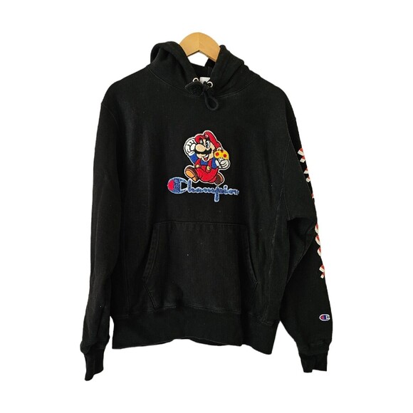 CHAMPION‎ MARIO BROTHERS Hoodie  Reverse Weave Sweatshirt Kanji - Picture 1 of 5
